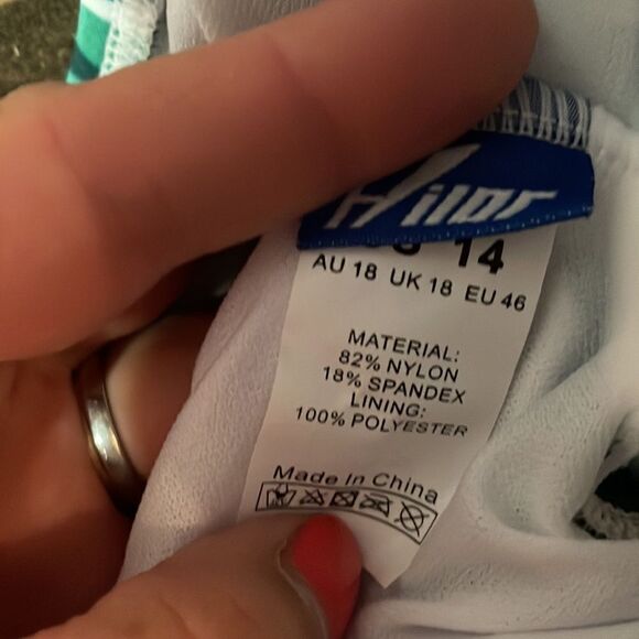 Hilor One Shoulder Palm Leaf One Piece Swimsuit, NWT - Picture 4 of 7